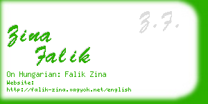 zina falik business card